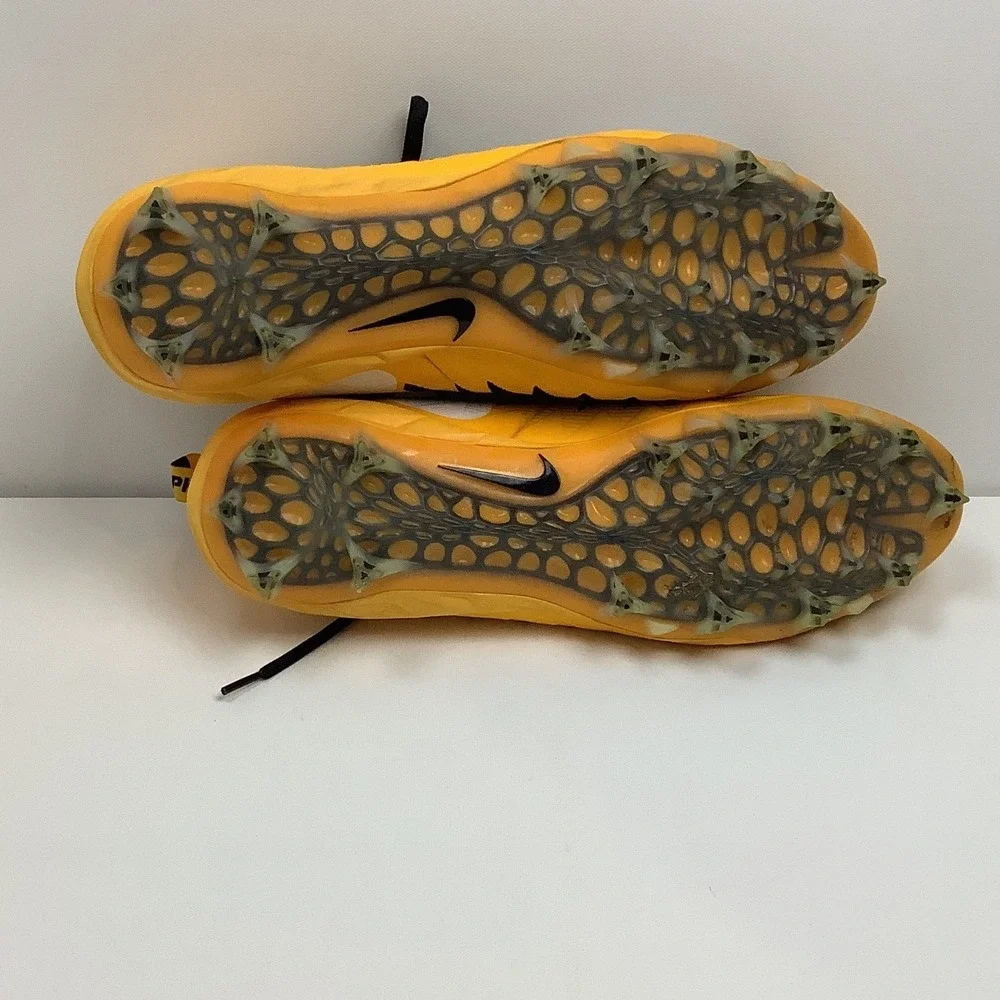 Nike Alpha Menace Pro Football Cleats Yellow Black Mens 14.5 Athletic Shoes